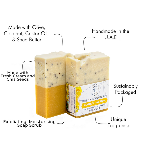 The Skin Concept Mango Passion Chia Seed Scrub Soap